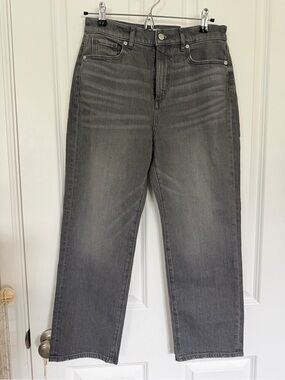 LOFT Women's Straight Leg Jeans in Faded Charcoal Gray